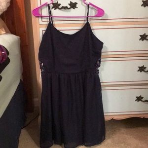 Blue dress with side cut-outs